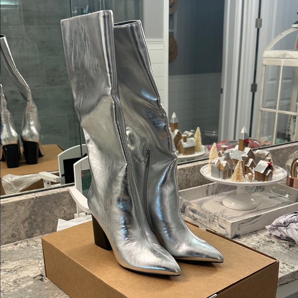NEW Silver Women's Boots